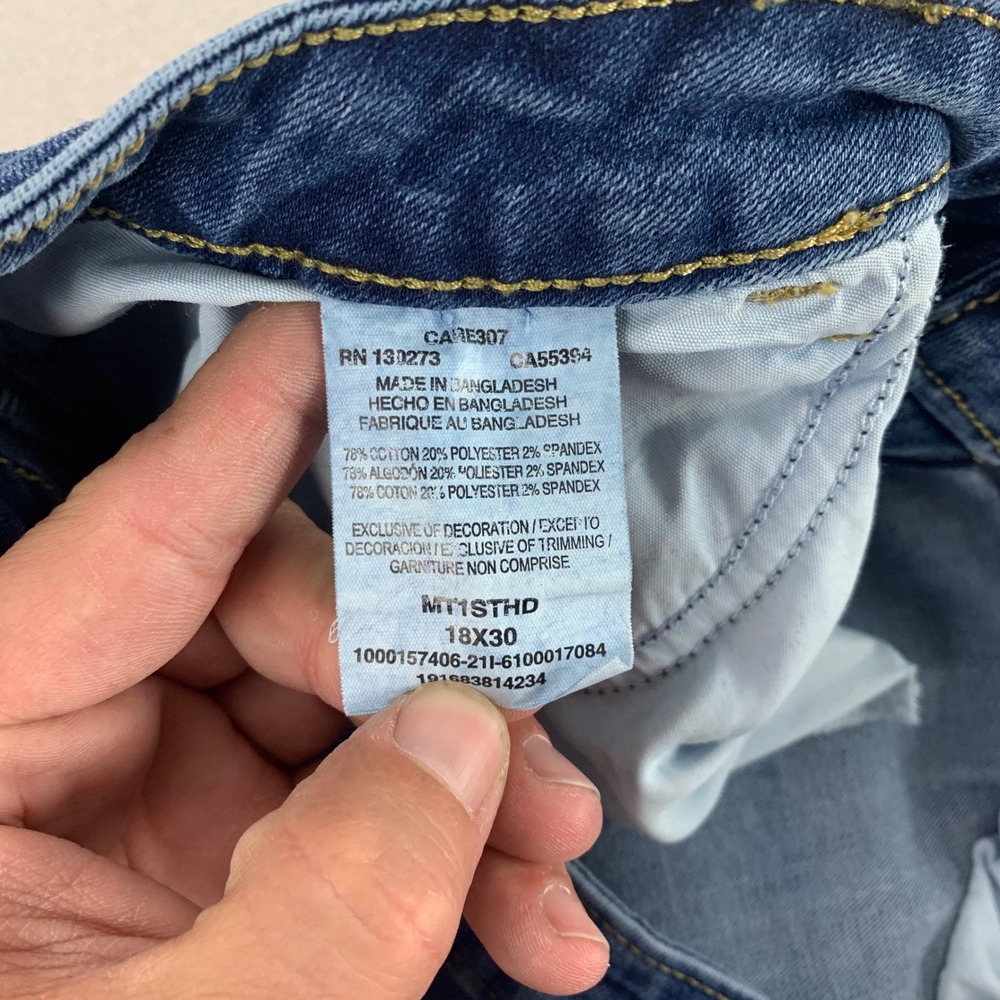 Wrangler Jeans Womens 18x30‎ Blue High Rise True Straight Stretch Medium Wash - Picture 4 of 11